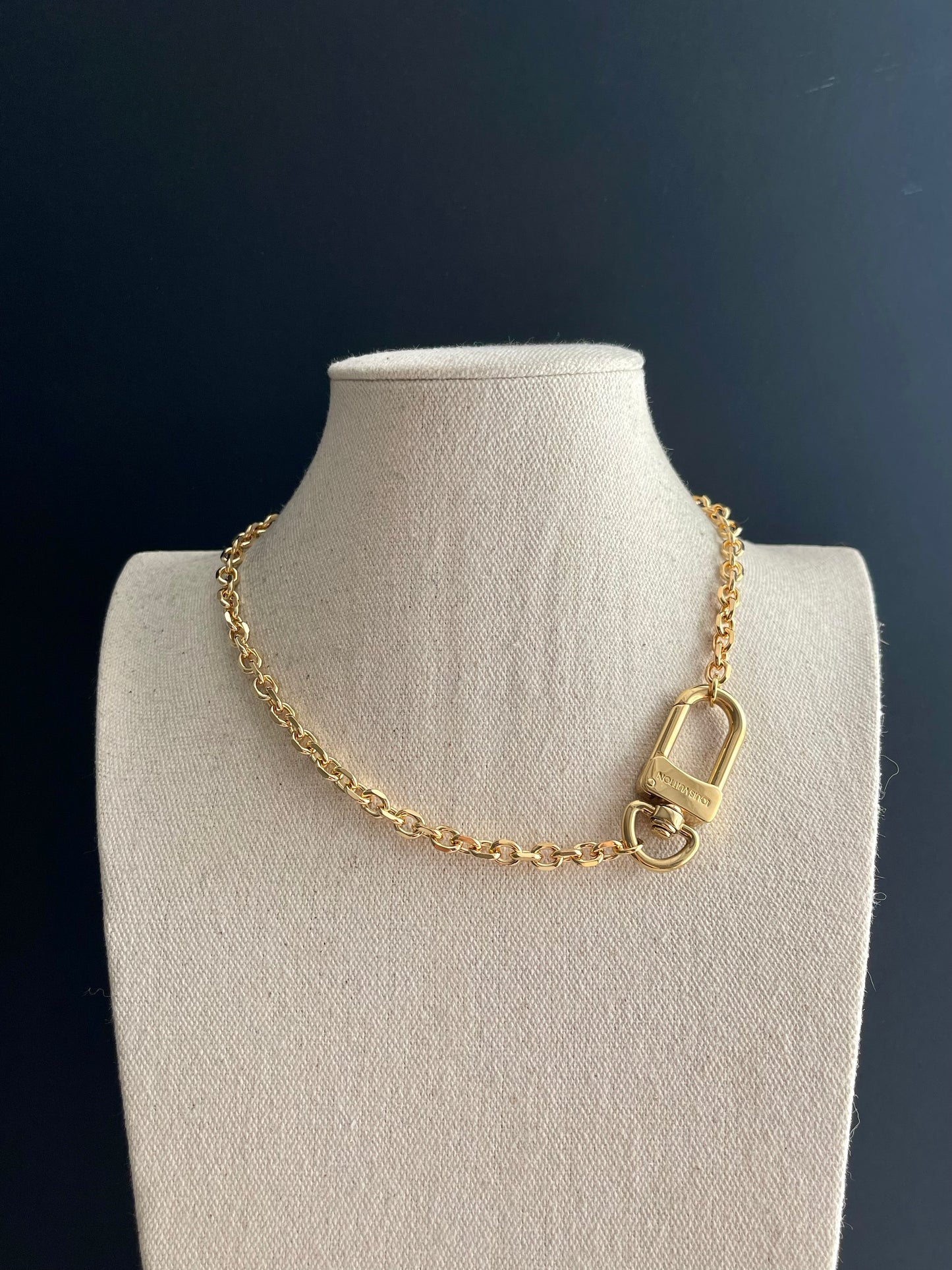 Authentic gold reworked Louis Vuitton Necklace - VERY rare!