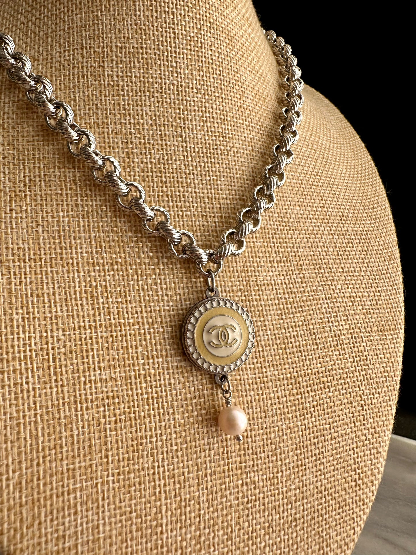 RARE One of a kind Authentic Reworked button necklace