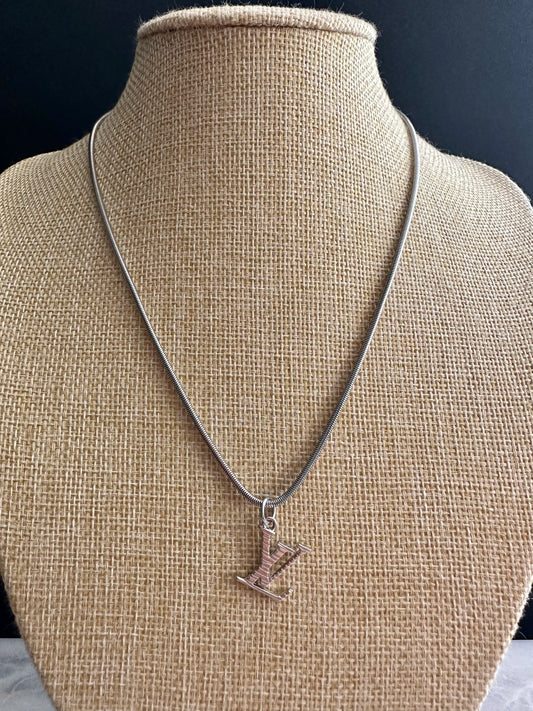 Authentic silver reworked Louis Vuitton Necklace - VERY rare!