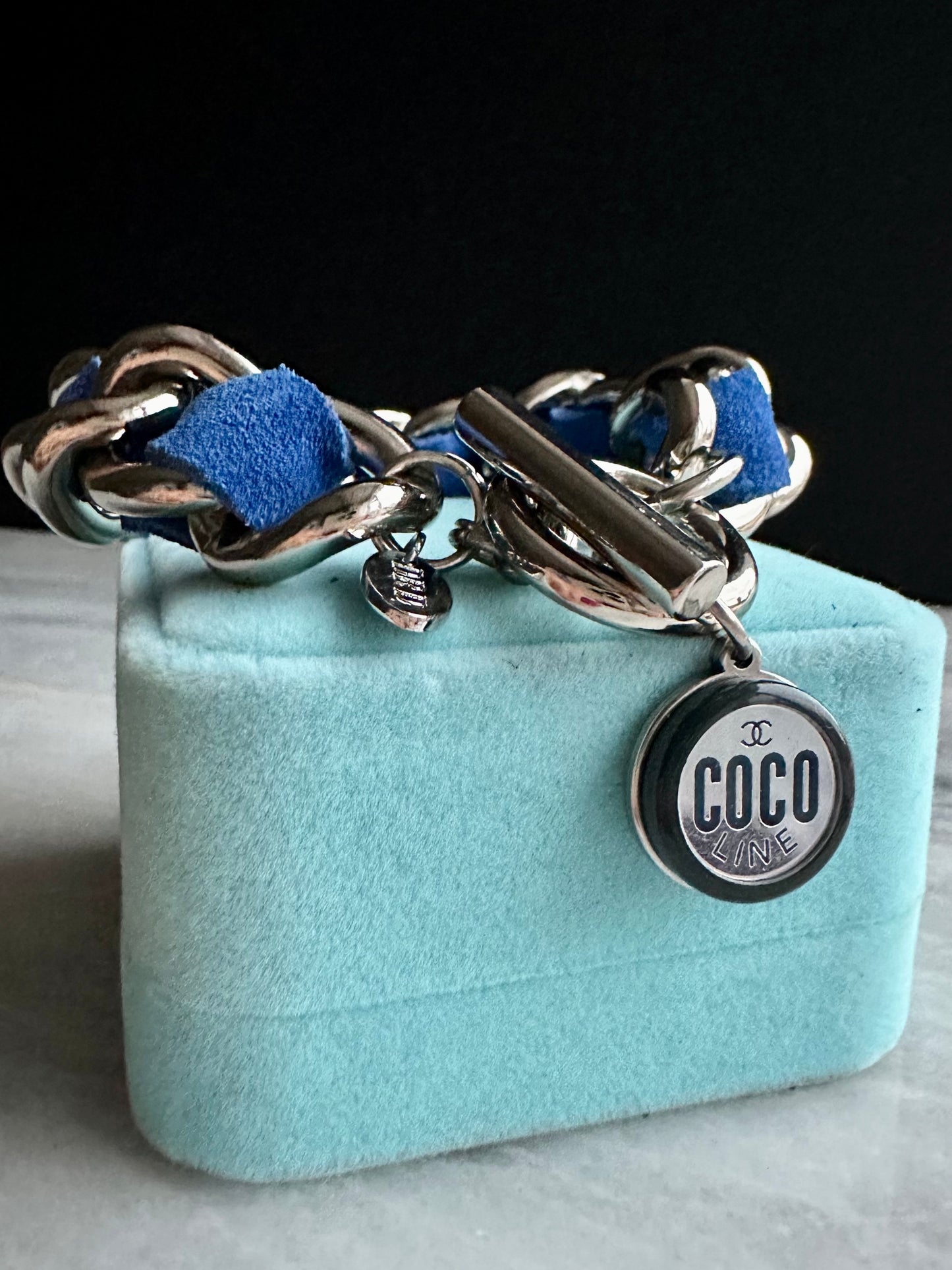 💙 Blue Coco Authentic Reworked button bracelet