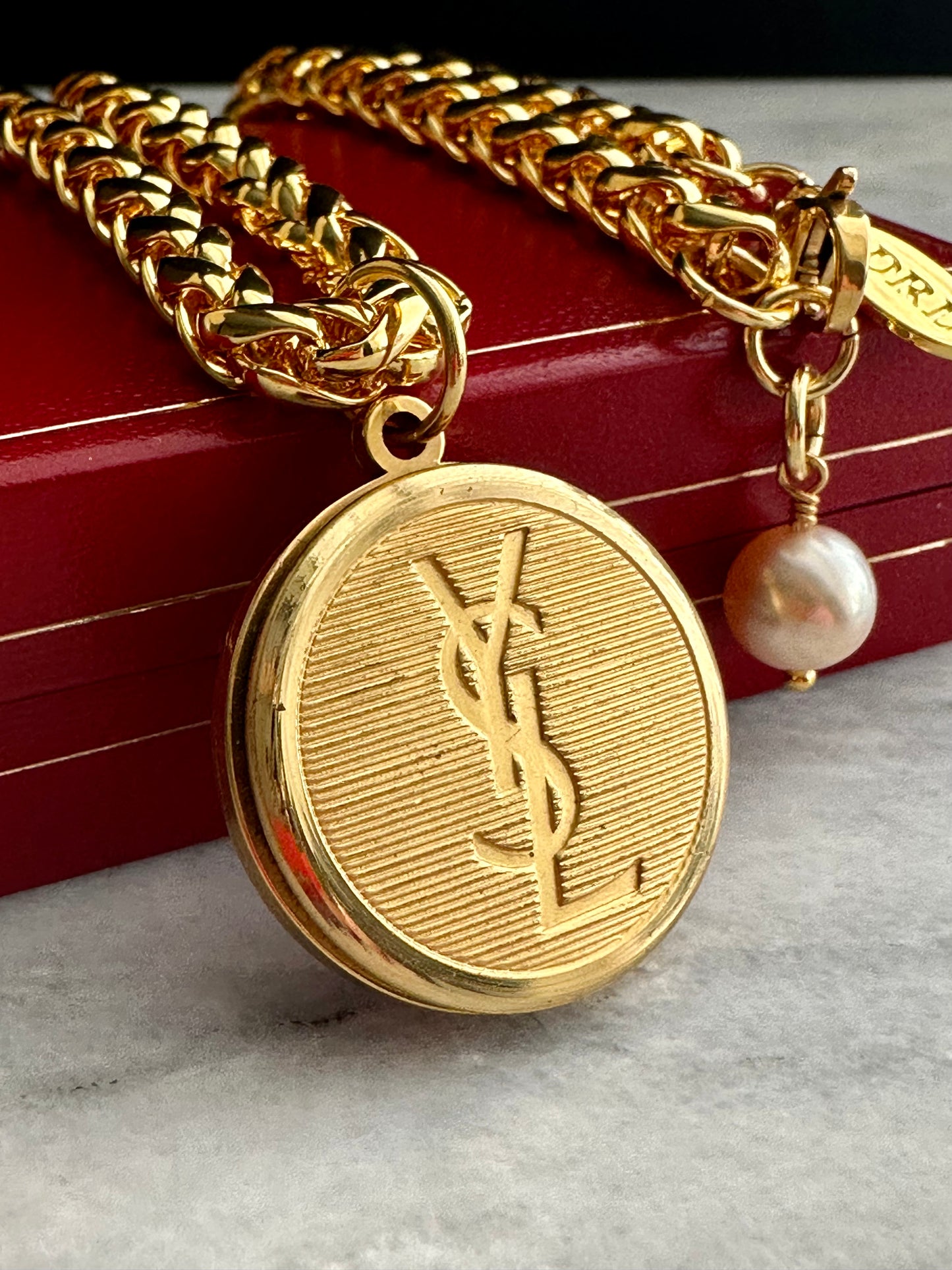 Vintage Authentic gold YSL Necklace • SUPER RARE ONE OF A KIND PIECE