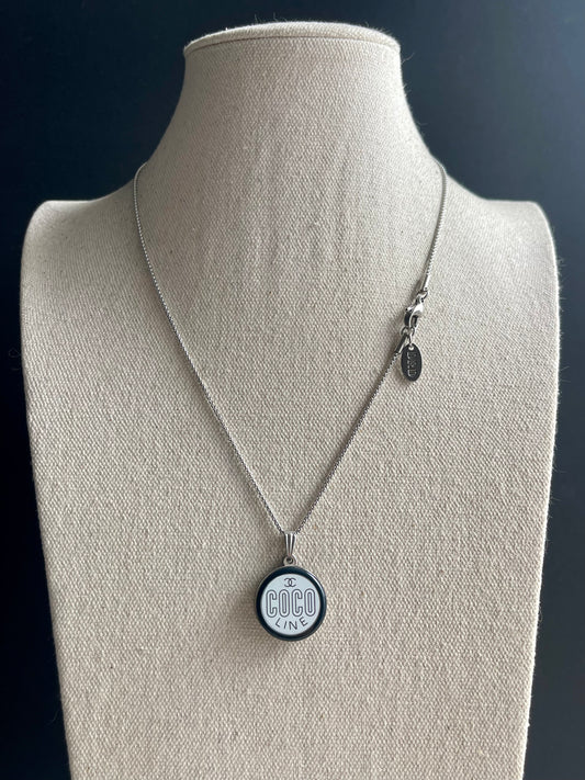 Authentic Reworked silver Button Necklace