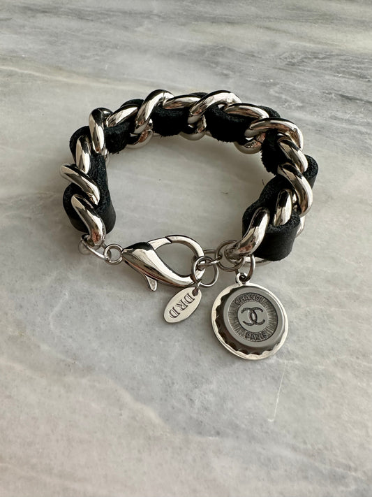 Black Coco Authentic Reworked button bracelet