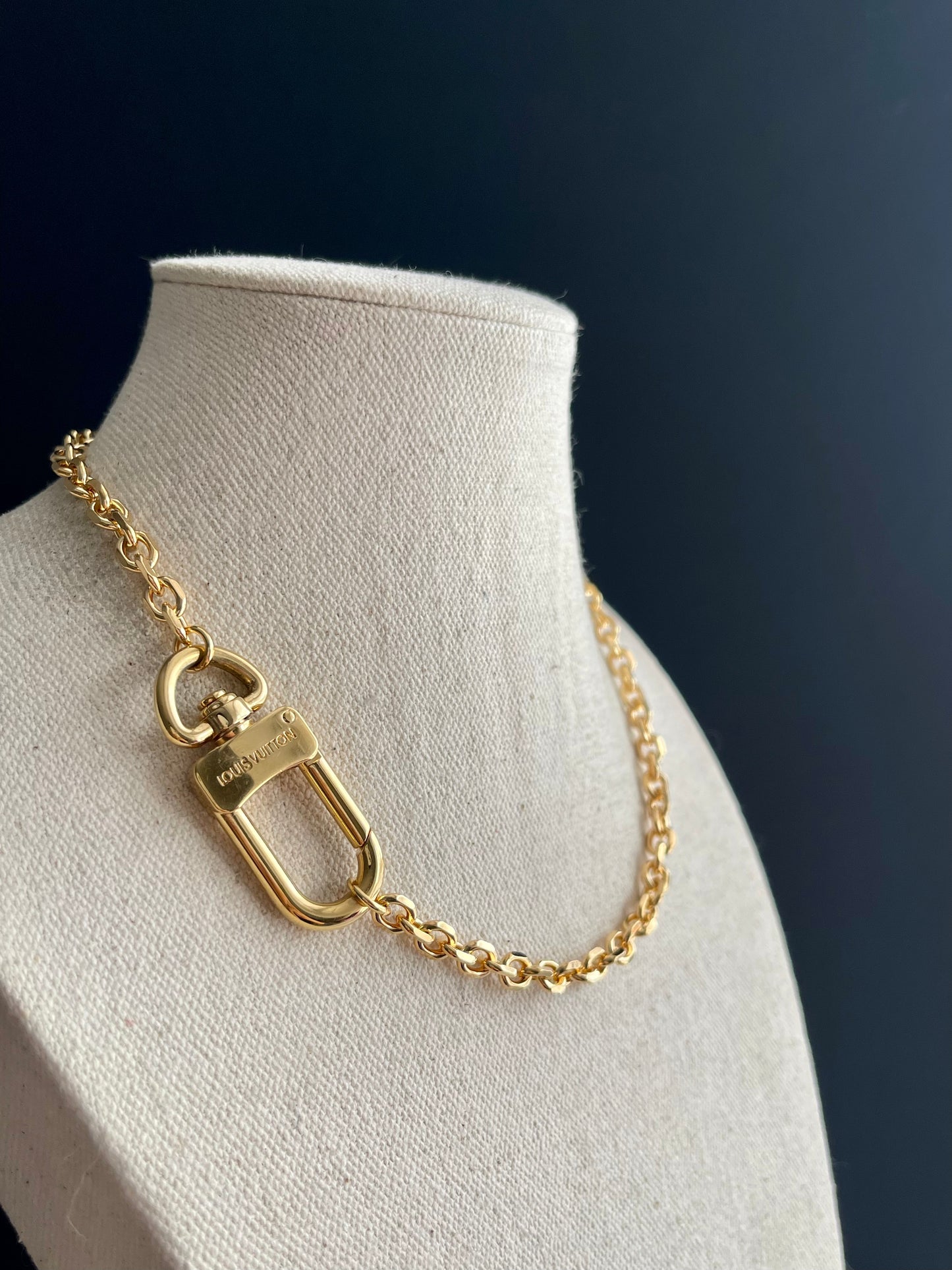 Authentic gold reworked Louis Vuitton Necklace - VERY rare!