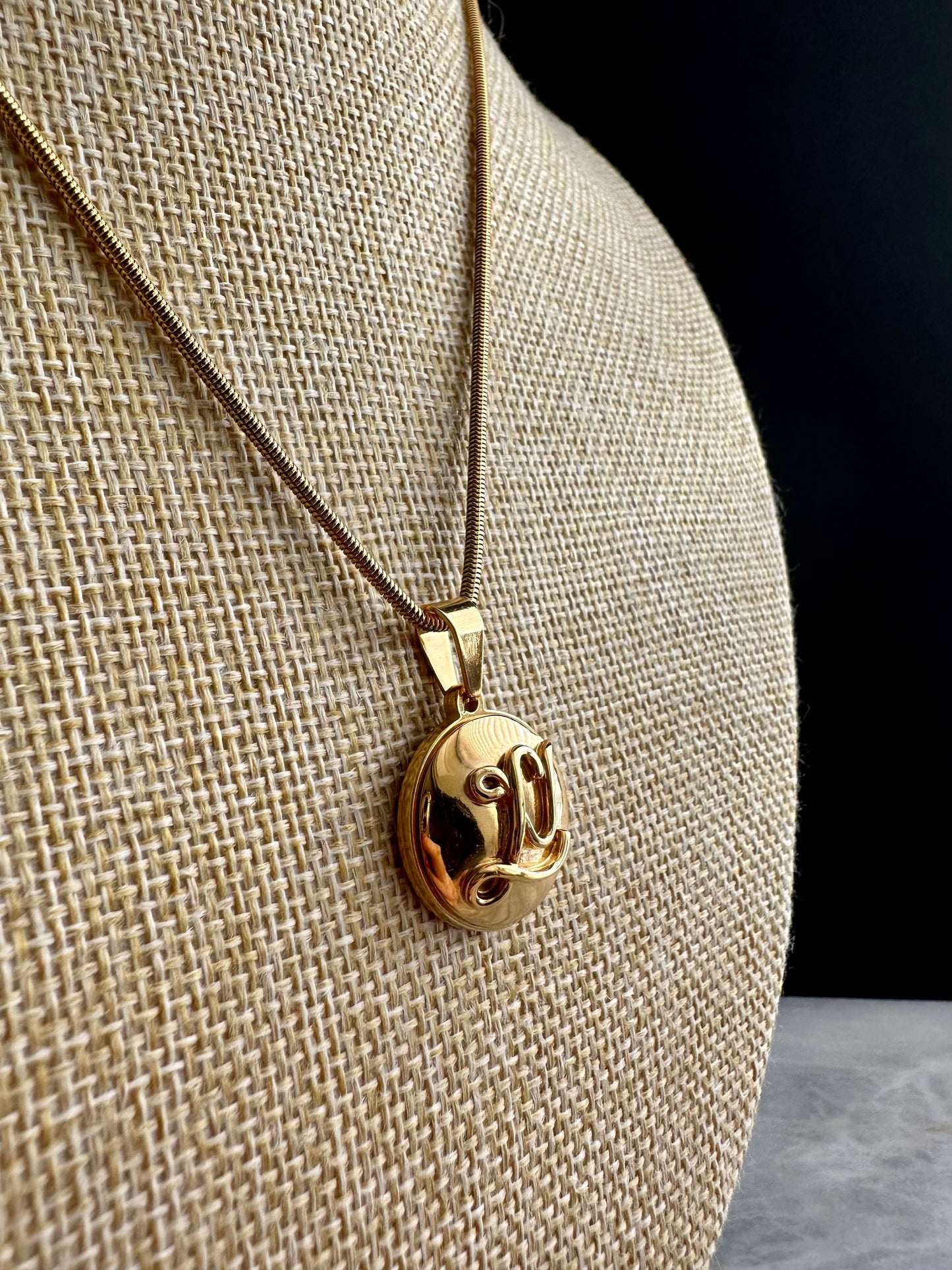 Authentic gold reworked Louis Vuitton button Necklace - VERY rare!