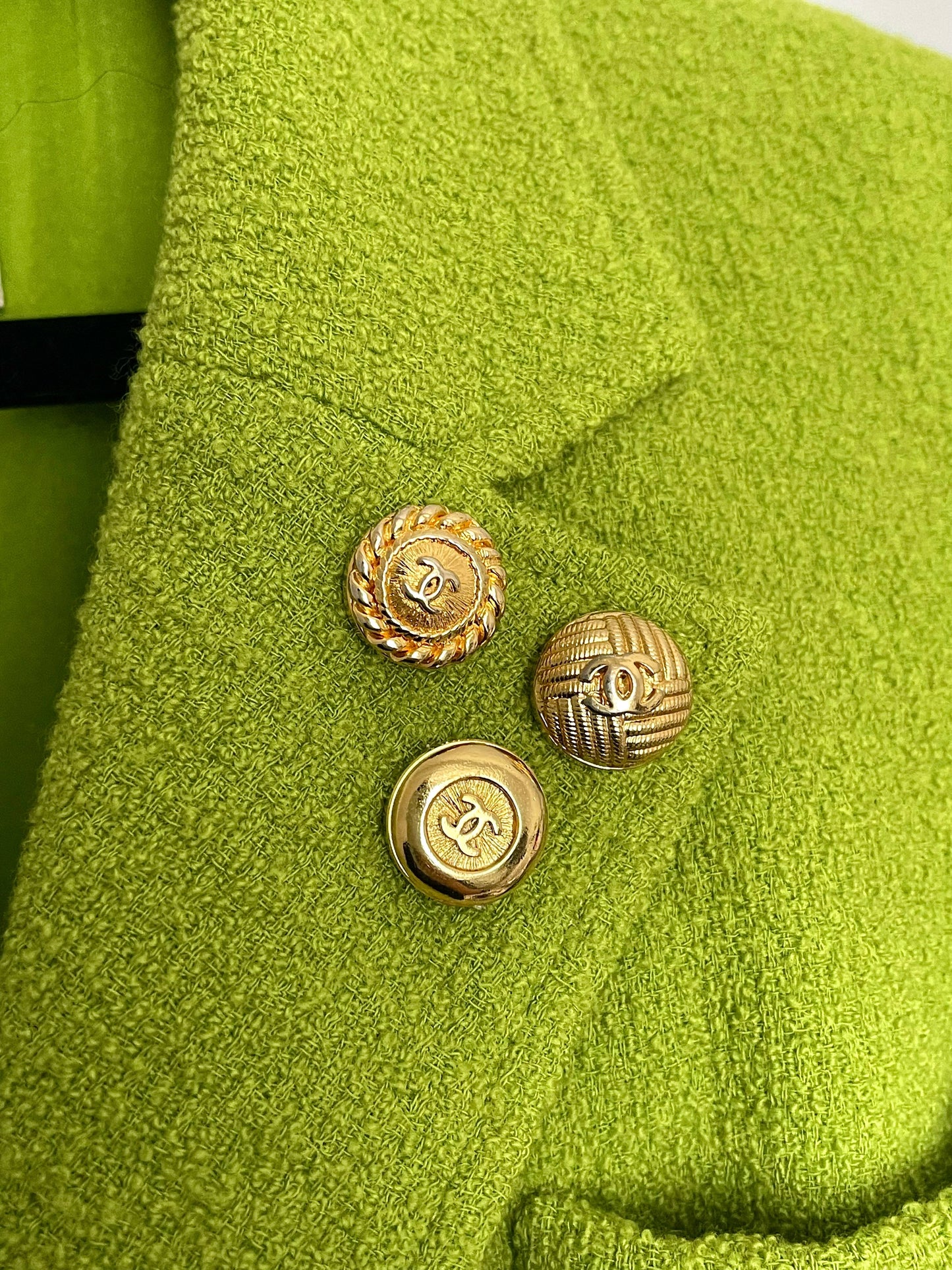 Vintage reworked Chanel button pin