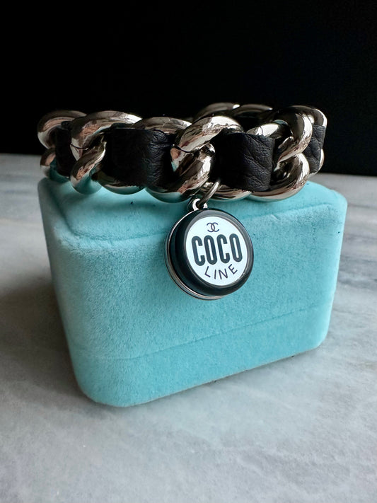 🖤Black Coco Authentic Reworked button bracelet