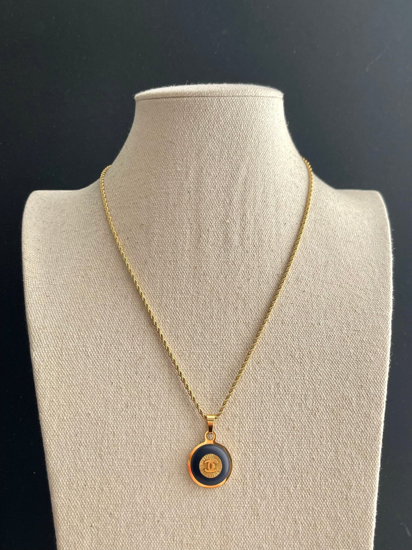 Vintage Authentic Reworked delicate gold CHANEL Necklace