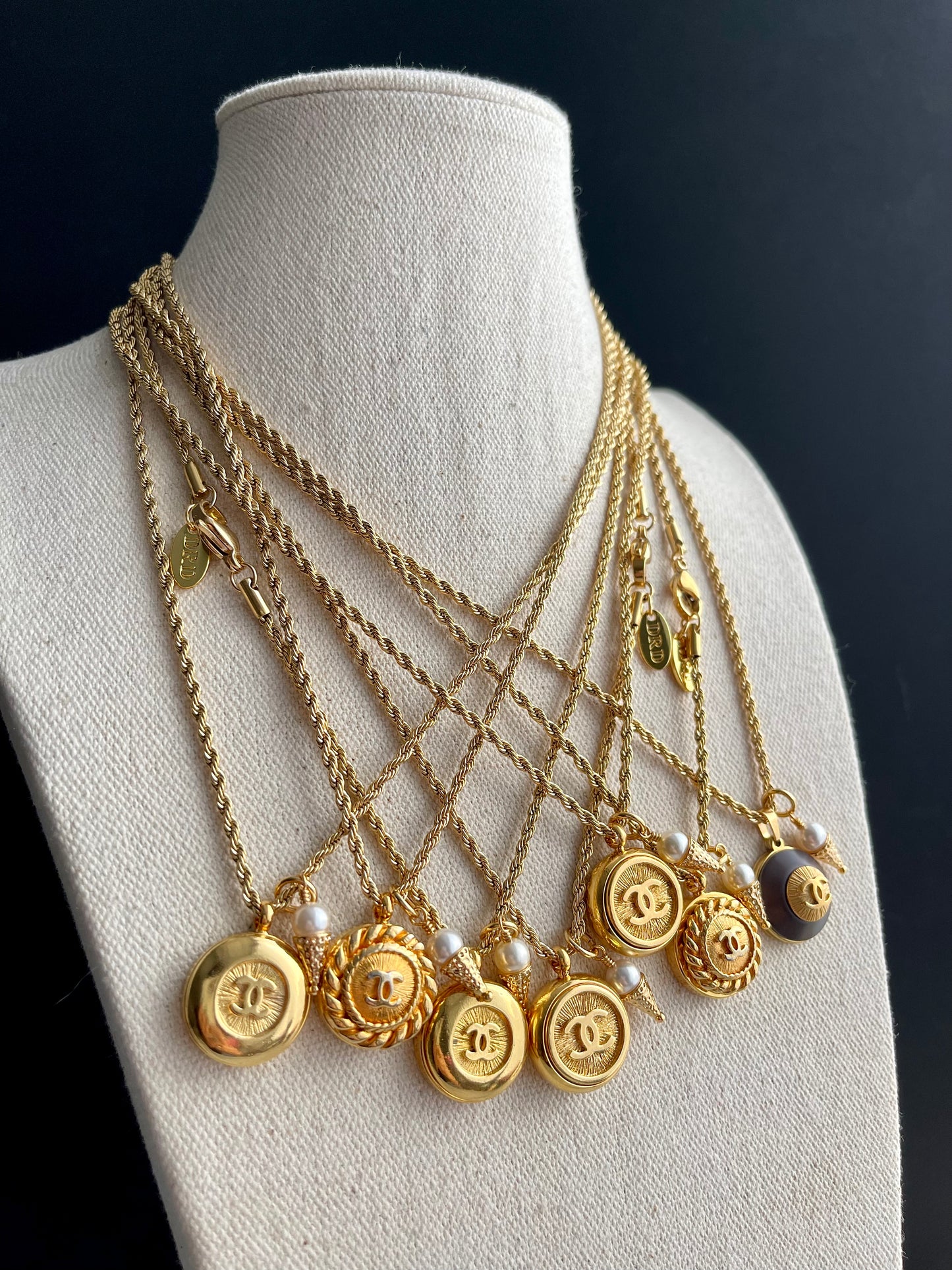 Vintage Authentic Reworked delicate gold Necklace