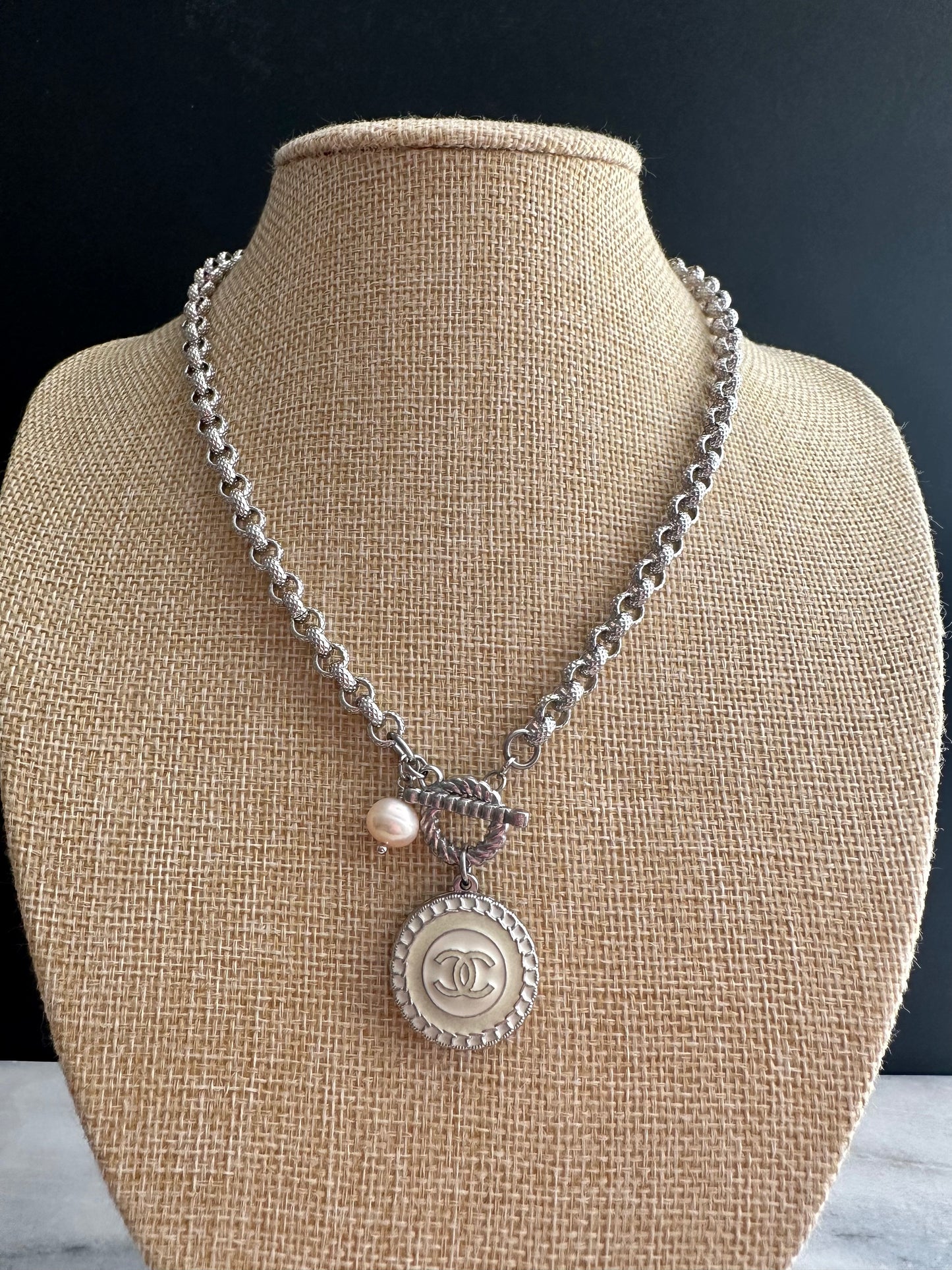 RARE One of a kind Authentic Reworked button necklace