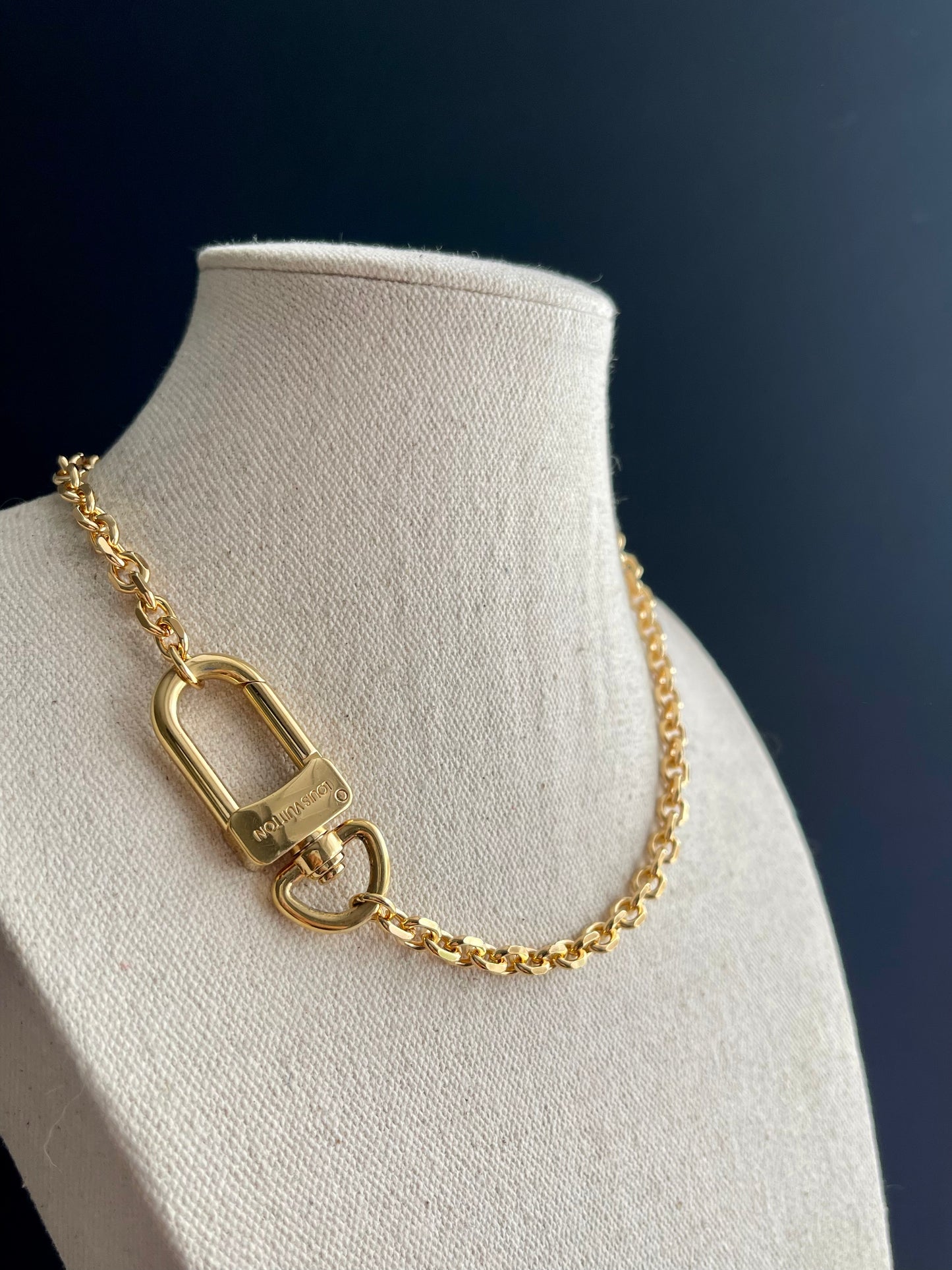 Authentic gold reworked Louis Vuitton Necklace - VERY rare!