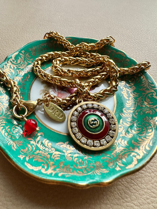 Antique Gold reworked Gucci necklace • high quality