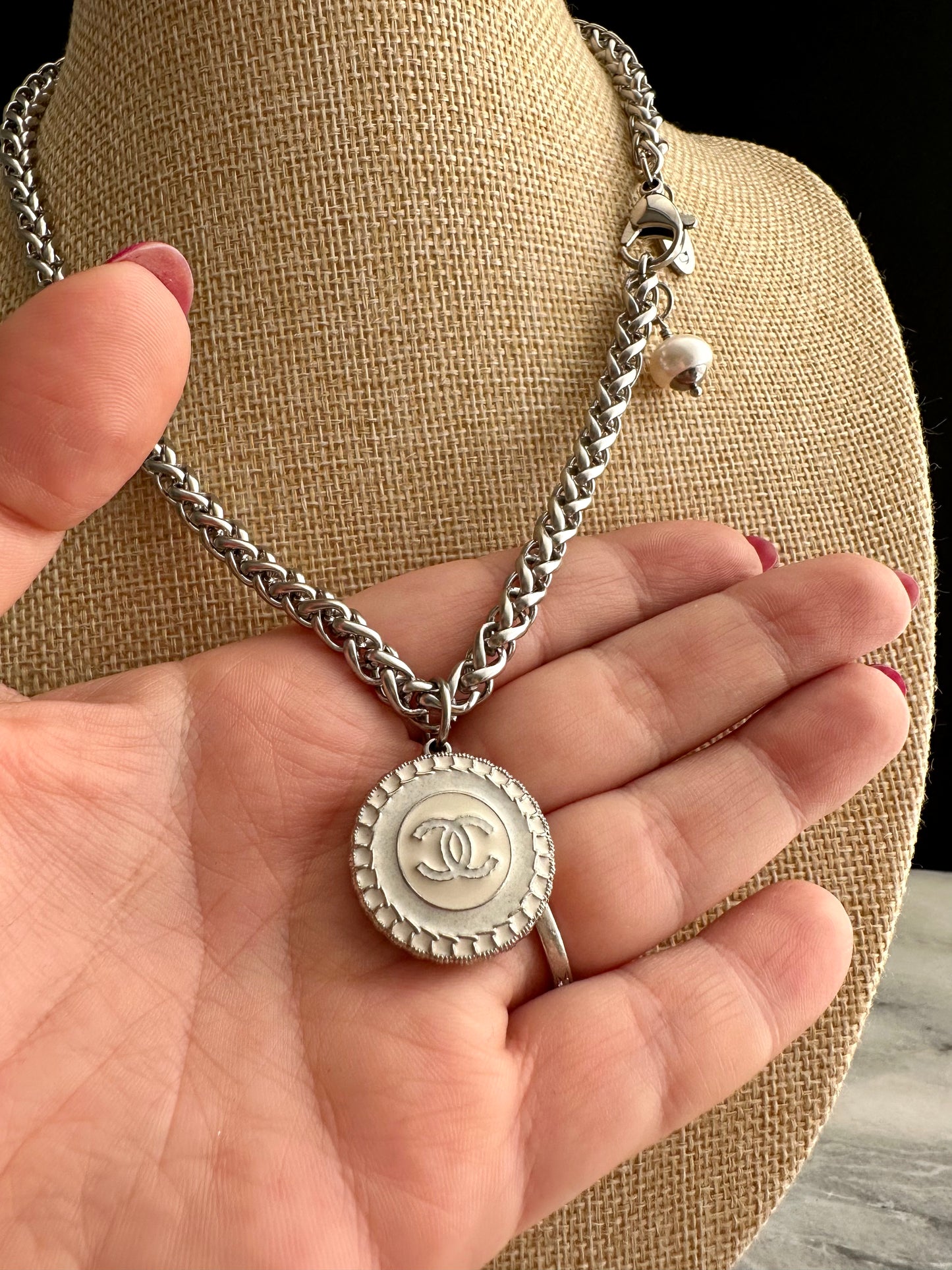 RARE One of a kind Authentic Reworked button necklace