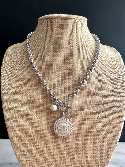 RARE One of a kind Authentic Reworked button necklace