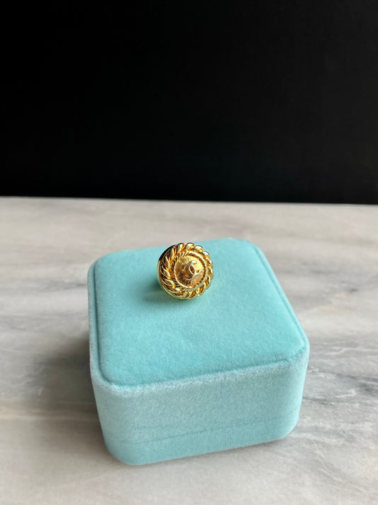 Vintage reworked Chanel button pin