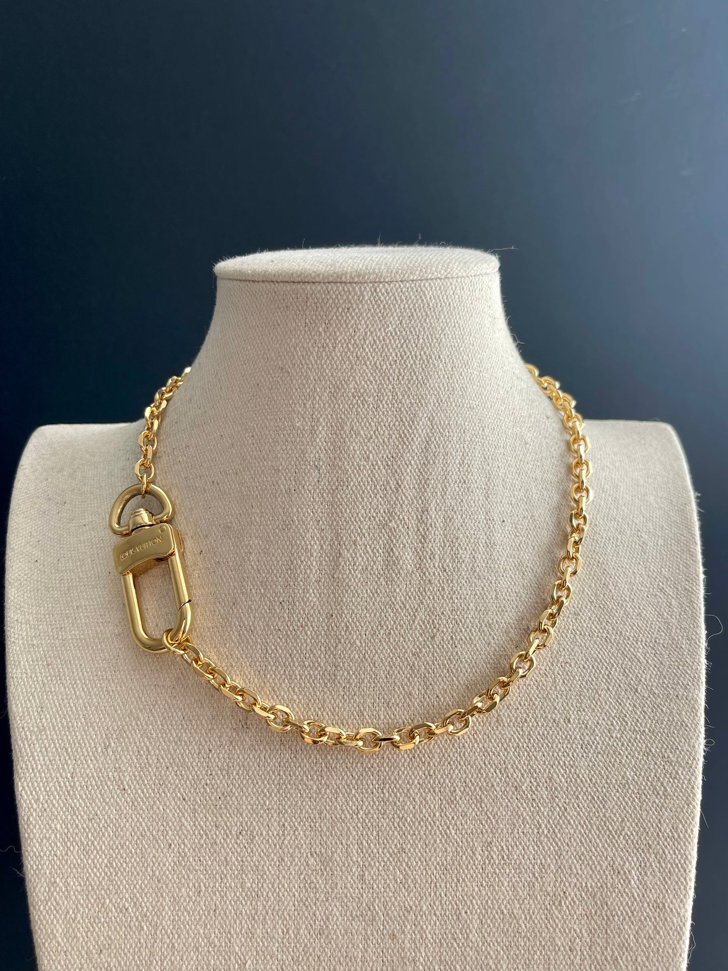 Authentic gold reworked Louis Vuitton Necklace - VERY rare!